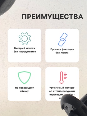 Клипса крепежная, КП-00158 (комплект 100 шт)