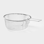 Фритюрница Доляна, d=18 см, съёмная ручка, цвет серебристый - Фото 3