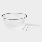 Фритюрница Доляна, d=22 см, со съёмной ручкой, серебристая - Фото 4