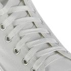 Шнурки для обуви, плоские, 10 мм, 100 см, пара, цвет белый - Фото 1