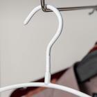 Плечики для брюк и юбок с зажимами, 26×25 см, антискользящее покрытие, цвет белый - Фото 2