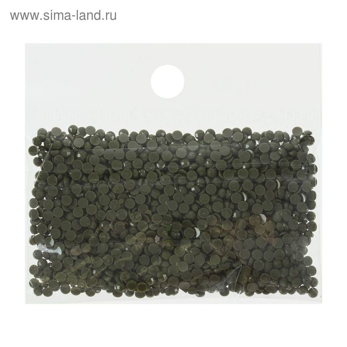 Стразы для алмазной вышивки, 10 гр, не клеевые, круглые d=2,5мм 3011 Khaki Green DK - Фото 1