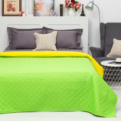Покрывало Этель Ультрастеп Краски сна, размер 180х215 см, цвет желто-зелёный, 90 г/м2