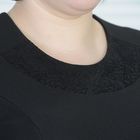Костюм женский (пиджак, платье) 6044 цвет чёрный/белый, р-р 50, рост 164 см - Фото 5