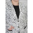 Костюм женский (пиджак, платье) 6044 цвет чёрный/белый, р-р 52, рост 164 см - Фото 6
