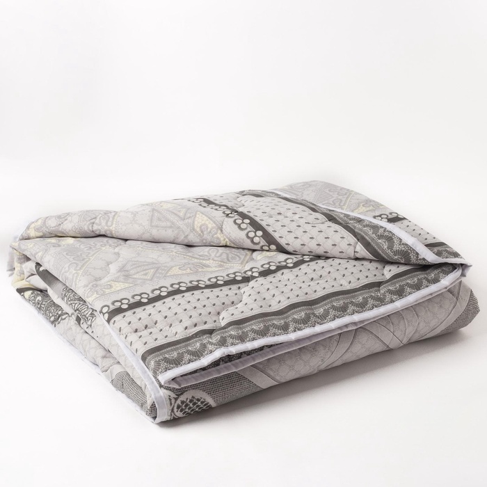 Одеяло всесезонное «Адамас», 200×220 см, овечья шерсть 200 г/м, бязь 120 г/м, хлопок 100%, МИКС
