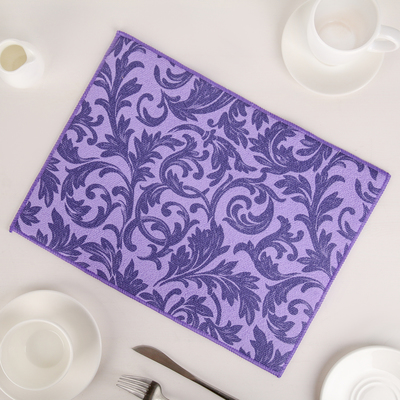 Коврик для сушки посуды Доляна «Флёр», 30×40 см, микрофибра, цвет фиолетовый