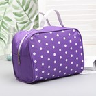 Косметичка-сумочка на молнии "Горох", 1 отдел, цвет фиолетовый - Фото 2