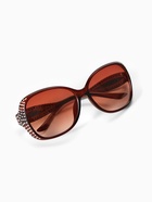 Очки солнцезащитные OneSun, UV 375, линза 5.5×6 см, коричневые - Фото 5