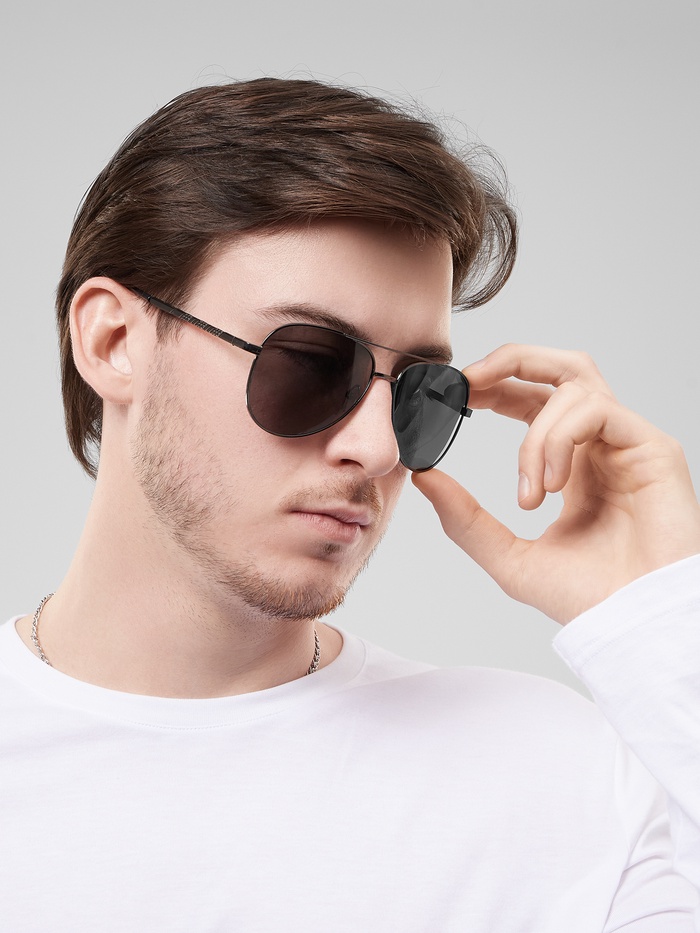 Очки солнцезащитные «OneSun. Авиаторы», поляризационные, UV 400, линза 5.5×6 см - Фото 1