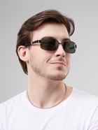 Очки солнцезащитные OneSun, дужка 12 см, ширина 14 см, 4×6 см, оправа и линзы чёрные 1866632