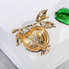 Брошь «Гранат», цветная в золоте - Фото 2