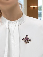 Брошь «Самолет», разноцветная в золоте - Фото 2