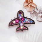 Брошь «Самолет», цветная в золоте - Фото 6