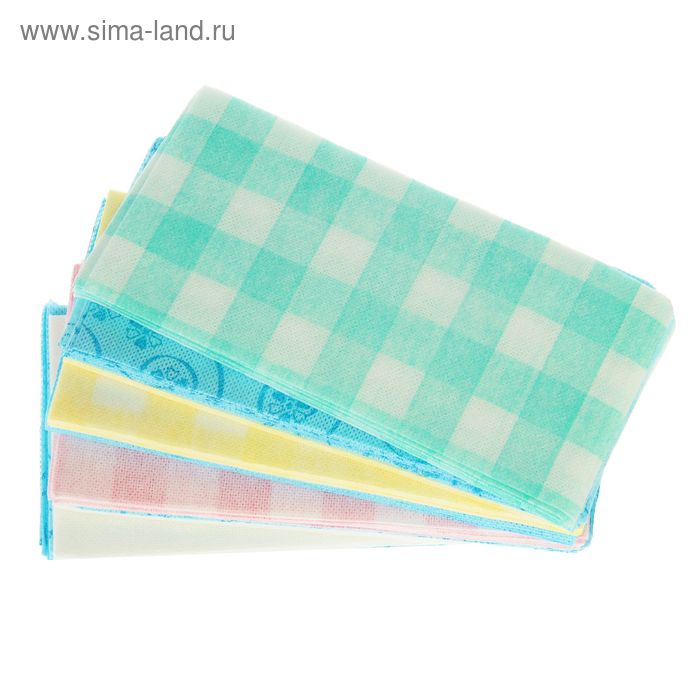 Салфетки одноразовые, впитывающие, 22х22см, цвета МИКС - Фото 1