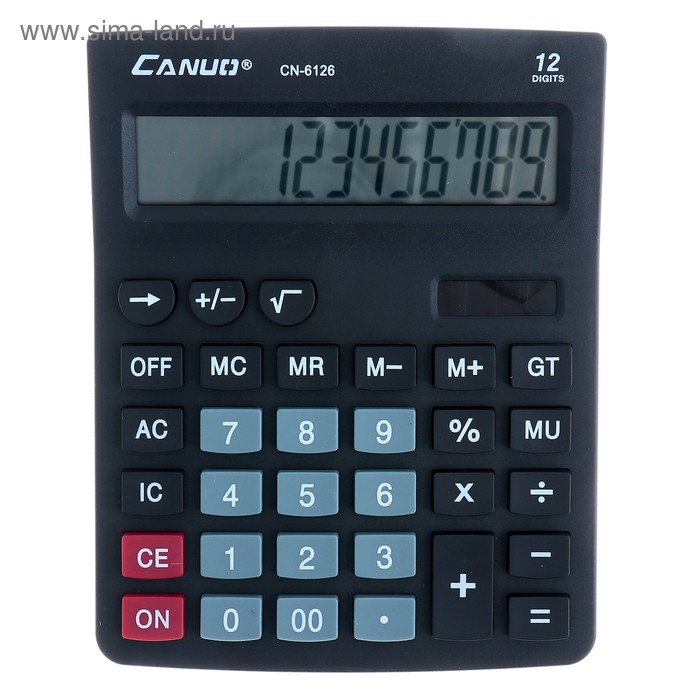 Калькулятор настольный, 12-разрядный, 6126, двойное питание - Фото 1