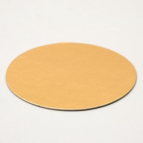 Подложка для торта, 18 см, золото, 0.8 мм