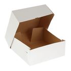 Кондитерская упаковка, короб, белый 25,5 х 25,5 х 10,5 см - Фото 2