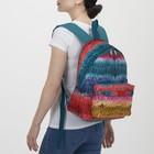 Рюкзак молодёжный, отдел на молнии, наружный карман, цвет разноцветный - Фото 2