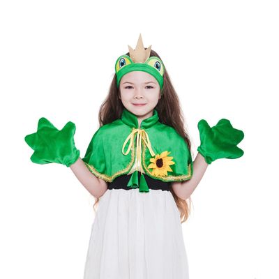 Карнавальный набор "Царевна-лягушка", шапка, пелерина, лапки, р. 30, рост 98-110 см