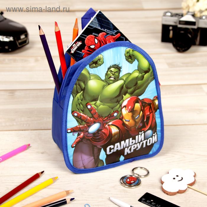 Детский рюкзак ПВХ "Самый Крутой", Мстители, 21 х 25 см - Фото 1