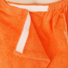 Набор для сауны женский с вышивкой (парео, чалма) цвет оранжевый - Фото 6