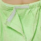 Набор для сауны женский с вышивкой (парео, чалма) цвет салатовый - Фото 3