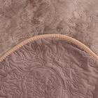 Покрывало с мехом евро ELITE, 250×225 см, коричневое - Фото 3