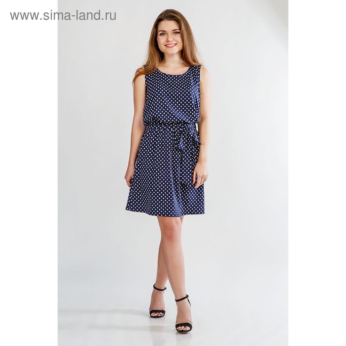Платье женское 8760 цвет тёмно-синий, р-р 42 - Фото 1