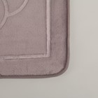 Набор ковриков для ванной и туалета Доляна, 3 шт, 36×43, 40×50, 50×80 см, цвет серый - Фото 3