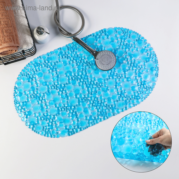 SPA-коврик для ванны на присосках Доляна «Шампанское», 36×68 см, цвет МИКС - Фото 1