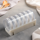 Ёмкости для специй «Цилиндр», набор 6 шт. на подставке, 19×8×9 см, пластик - Фото 2