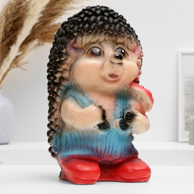 Копилка для денег «Ёжик большой с грибом», гипс, 23×18×33 см