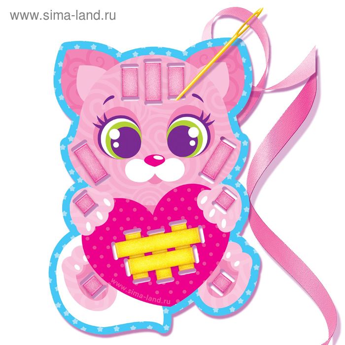 Вышивка лентами «Лучшие друзья!» + пластиковая игла. Набор для творчества - Фото 1