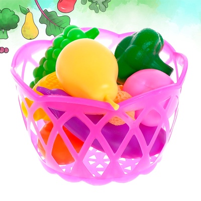 Набор продуктов «Фрукты и овощи в корзине», 11 предметов, МИКС