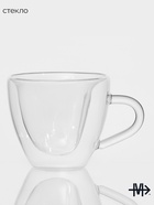 Кружка с двойными стенками Magistro «Сердце», 150 мл, 11×8×7.5 см, стекло, прозрачная - Фото 3