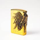 Зажигалка газовая "Крылья", кремний, 4 х 5.7 см, золото - Фото 3