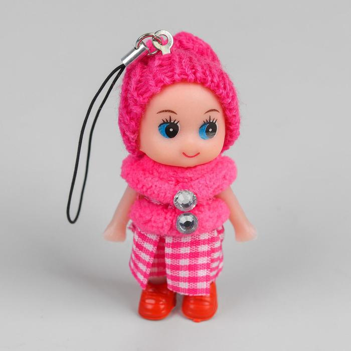Кукла-брелок «Куколка», в шапочке и манто, цвета МИКС - Фото 1