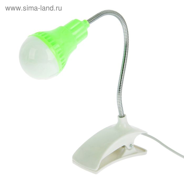 Лампа на прищепке LED "Лампочка" USB провод МИКС 13х9х5 см - Фото 1