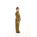 Костюм военного, гимнастёрка, ремень, пилотка, брюки, 8-10 лет, рост 140-152 см - Фото 2