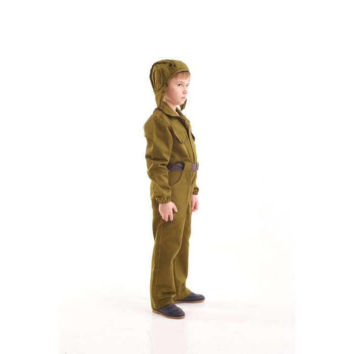 Карнавальный костюм "Танкист", 3-5 лет, рост 104-116 см - фото 1884773861