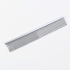 Расчёска для шерсти малая, 19×3 см, редкие и частые зубья, металл - Фото 3