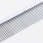 Расчёска для шерсти малая, 19×3 см, редкие и частые зубья, металл - Фото 4