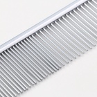 Расчёска для шерсти средняя, 19×4 см, редкие и частые зубья, металл - Фото 4