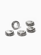 Шарм разделитель для бусин «Кольцо» блеск, белый в серебре - Фото 1