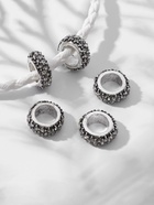 Шарм разделитель для бусин «Кольцо» блеск, белый в серебре - Фото 4