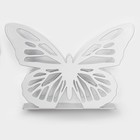 Салфетница Доляна «Бабочка», 13,5×4×9 см, цвет белый - фото 4569376