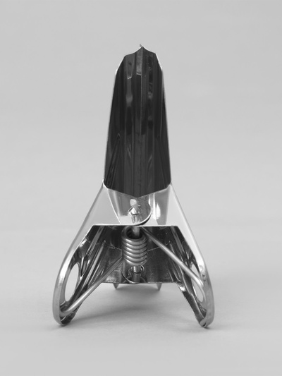 Прищепка металлическая, 7,5×3,5×5 см, фасовка 20 шт. цвет хром