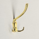 Крючок мебельный KM301GP, трёхрожковый, цвет золото - фото 317965314