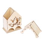 Чайный домик из фанеры "Чашка с чайником" средний двойной (набор 10 деталей) 22х19х9 см - Фото 2